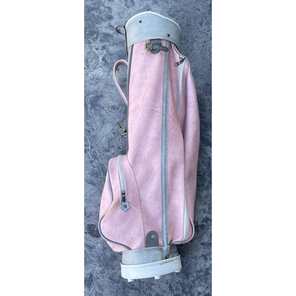 Vintage Vanguard Leather Golf Bag Top Pro Shop USA Pink